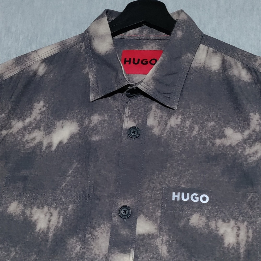 Hugo Boss Eratino Mens Shirt Medium Multi Color Short Sleeve Casual Worn Once - Picture 4 of 13